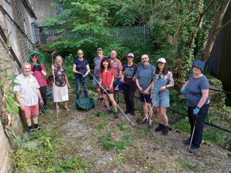 Litter picking team